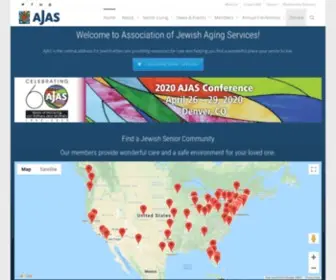 Ajas.org(The central address for Jewish eldercare) Screenshot