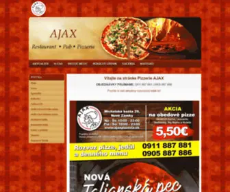 Ajaxpizzeria.sk(Reštaurácia) Screenshot