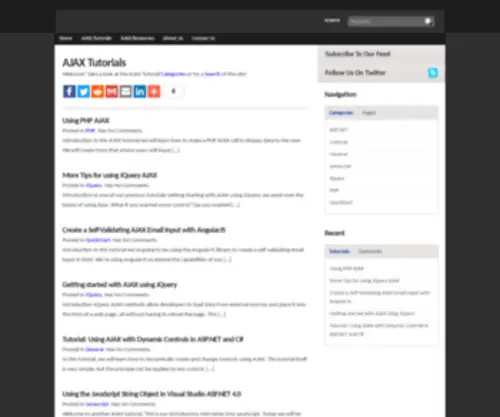 Ajaxtutorials.com(Ajaxtutorials) Screenshot