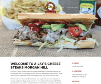 Ajayscheesesteaksmh.com(A-Jay's Cheese Steaks Morgan Hill) Screenshot