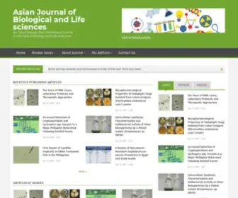 AJBLS.com(Asian Journal of Biological and Life sciences) Screenshot