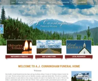 Ajcunninghamfh.com(Cunningham Funeral Homes) Screenshot