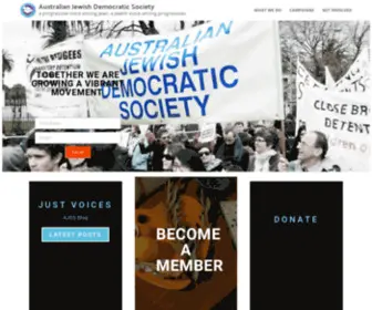 AJDS.org.au(Australian Jewish Democratic Society) Screenshot