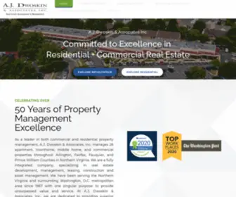 Ajdwoskinproperties.com(AJ Dwoskin & Associates) Screenshot