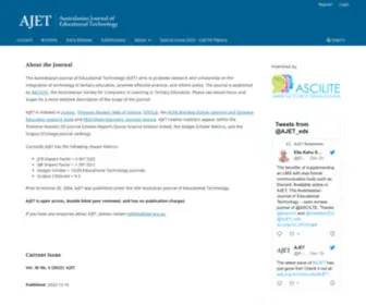 Ajet.org.au(Australasian Journal of Educational Technology) Screenshot