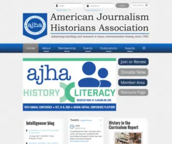 Ajhaonline.org(American Journalism Historians Association) Screenshot