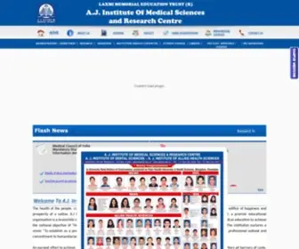 Ajims.edu.in(Institute of Medical Sciences and Research Centre) Screenshot