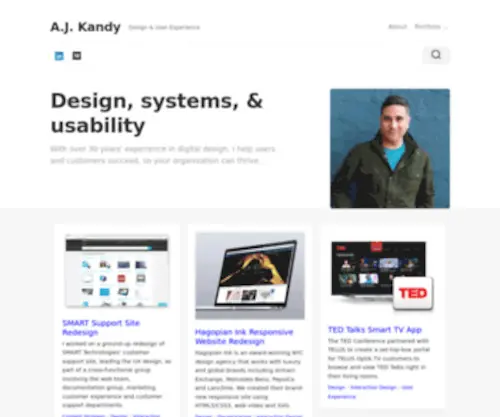 Ajkandy.com(User Experience Design) Screenshot