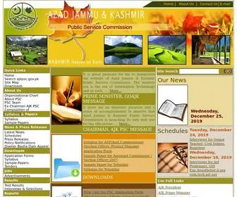 AJKPSC.gov.pk(PSC Online) Screenshot