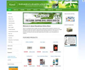 Ajmalherbal.com(Dawakhana Hakim Ajmal Khan) Screenshot