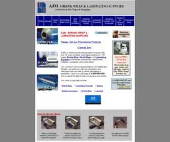 Ajminc.com(AJM Shrink Wrap & Laminating Supplies) Screenshot