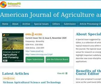 Ajoaaf.org(American Journal of Agriculture and Forestry) Screenshot