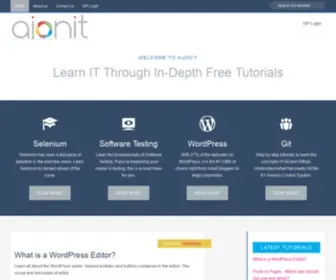 Ajonit.com(High Quality Tutorials on Programming and Software Testing Free) Screenshot