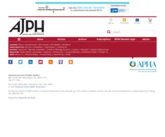 AJPH.org(American Journal of Public Health) Screenshot