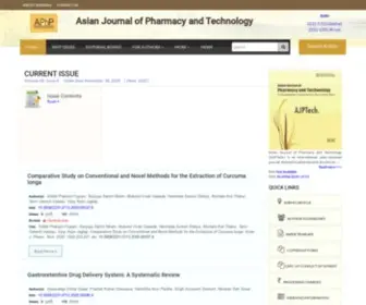 Ajptonline.com(Asian Journal of Pharmacy and Technology) Screenshot