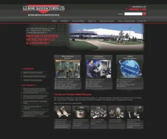 Ajrose.com(A.J. Rose Manufacturing) Screenshot