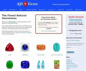 Ajsgem.com(Fine Precision Cut Gemstones and Custom Jewelry at Wholesale Prices at AJS Gems) Screenshot