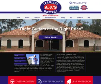 Ajsgutters.com(AJ's Seamless Gutters) Screenshot