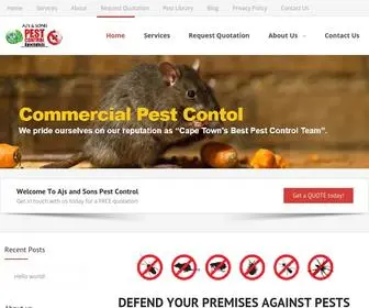 Ajspestcontrol.co.za(Pest Control Cape Town) Screenshot