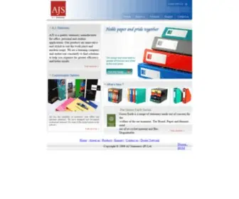 Ajstationery.com(AJS is a quality stationery manufacturer for office) Screenshot