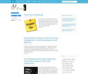 Ajthegenius.com(All things Tech in Africa) Screenshot