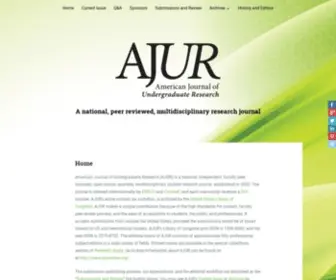 Ajuronline.org(American Journal of Undergraduate Research) Screenshot