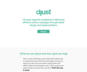 Ajust.co.uk(Digital Marketing Agency that supports you) Screenshot