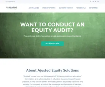 Ajusted.org(Ajusted Equity Solutions helps you establish equity practices in the organizational structures of your school) Screenshot