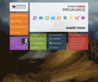Akademiareklamy.edu.pl(WSR kształci w specjalnościach) Screenshot