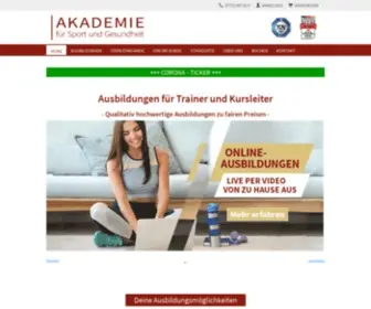 Akademie-Sport-Gesundheit.de(Akademie für Sport und Gesundheit) Screenshot