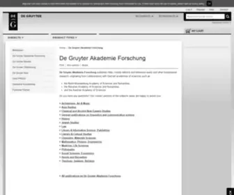 Akademie-Verlag.de(De Gruyter) Screenshot