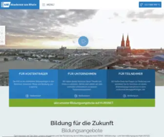 Akademieamrhein.de(Bildung für die Zukunft in Köln) Screenshot