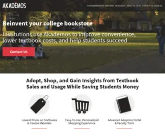 Akademos.com(Online Bookstore and Course Materials Platform) Screenshot