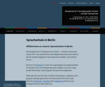 Akafremd.de(Sprachschule in Berlin) Screenshot