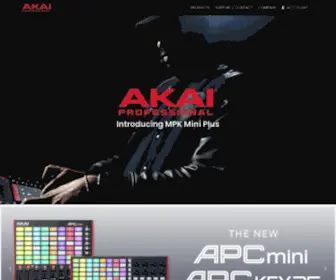 Akaipro.com(AKAI Professional entered the electronic music industry in 1984 with one purpose) Screenshot