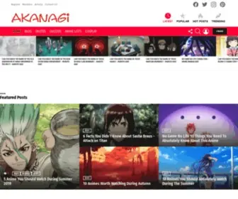 Akanagi.com(The Best Blog for Otaku and Anime Fanatics) Screenshot
