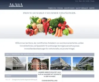 Akara.ch(Immobilienfonds, Anlageberatung, Immobilien) Screenshot