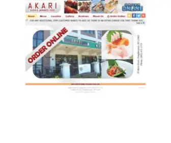 Akarisushijapanese.com(Akari Sushi & Japanese Food) Screenshot