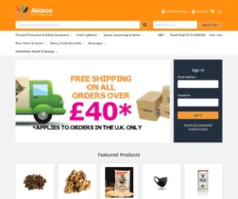 Akaroo.com(The home of quality Indian herbs and spices) Screenshot