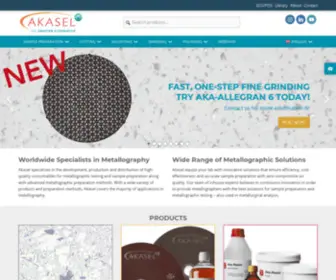 Akasel.com(Consumables and fast preparation methods for metallography) Screenshot