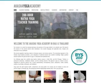 Akashayogaacademy.com(Become A Yoga Teacher Online) Screenshot