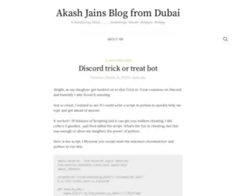 AkashJaindXB.com(Akash Jains Blog from Dubai) Screenshot