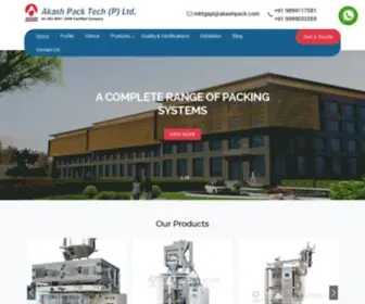 Akashpack.com(Packaging Machines Manufacturers) Screenshot