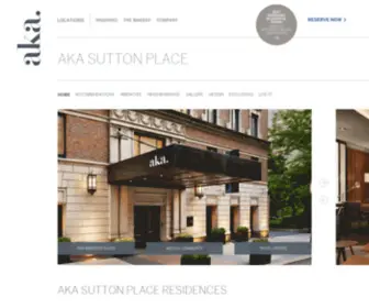 Akasuttonplace.com(AKA Sutton Place's luxurious bedroom apartments & penthouse suites) Screenshot