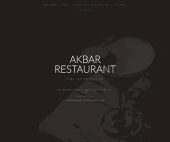 Akbar-Restaurant.com(Akbar Restaurant) Screenshot