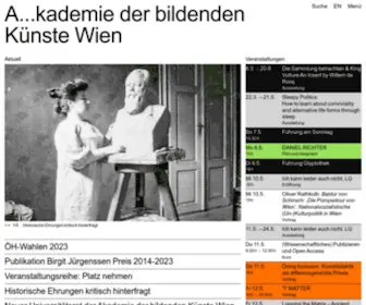 Akbild.ac.at(Akademie der bildenden Künste Wien) Screenshot