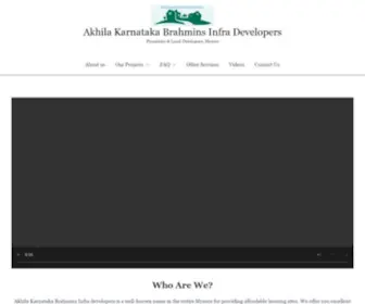 Akbinfra.com(Akhila Karnataka Brahmins Infra Developers) Screenshot