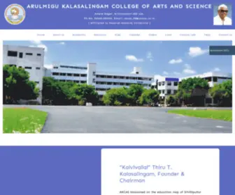 Akcas.in(ARULMIGU KALASALINGAM COLLEGE OF ARTS AND SCIENCE) Screenshot