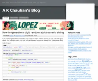 Akchauhan.com(Akchauhan) Screenshot