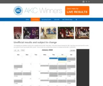 Akcwinners.com(AKC Weekly Winners Gallery) Screenshot